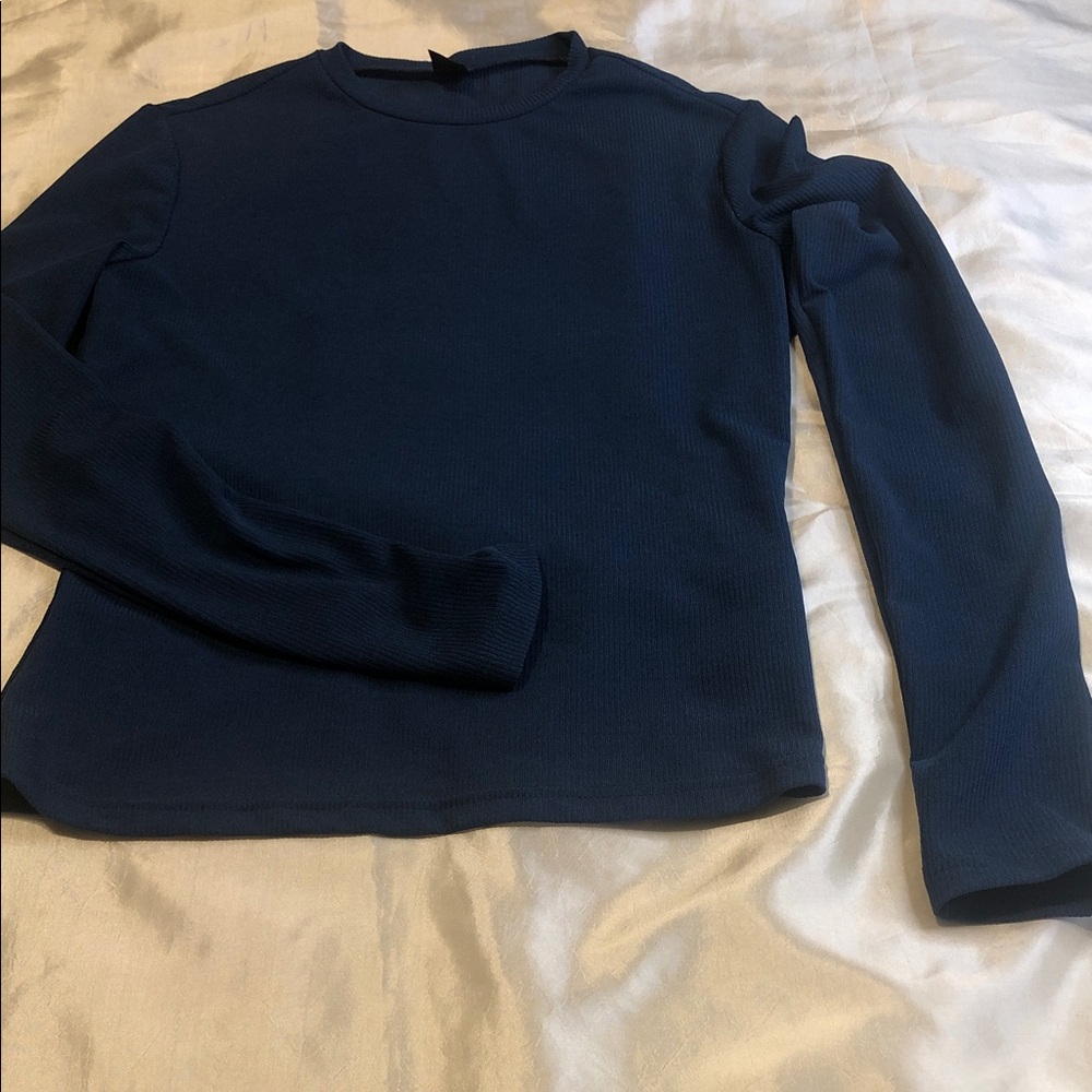 SHEIN Navy Long Sleeve Tee NWOT
